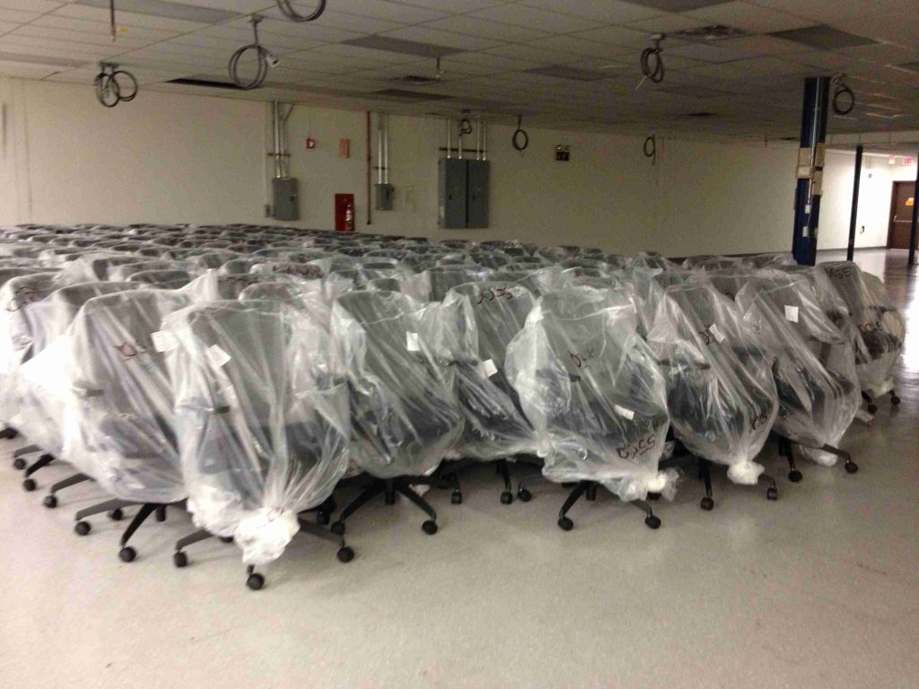 office chairs safely wrapped