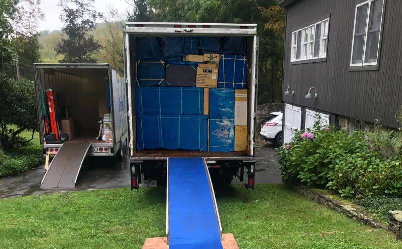 neatly packed moving truck